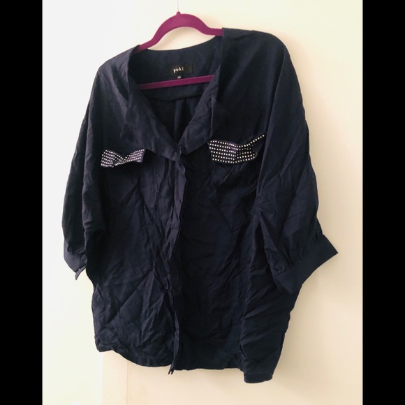 Yuki Rhinestone Blouse - Picture 2 of 7